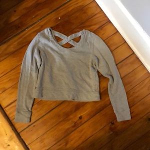 Lucy grey crop sweat shirt
